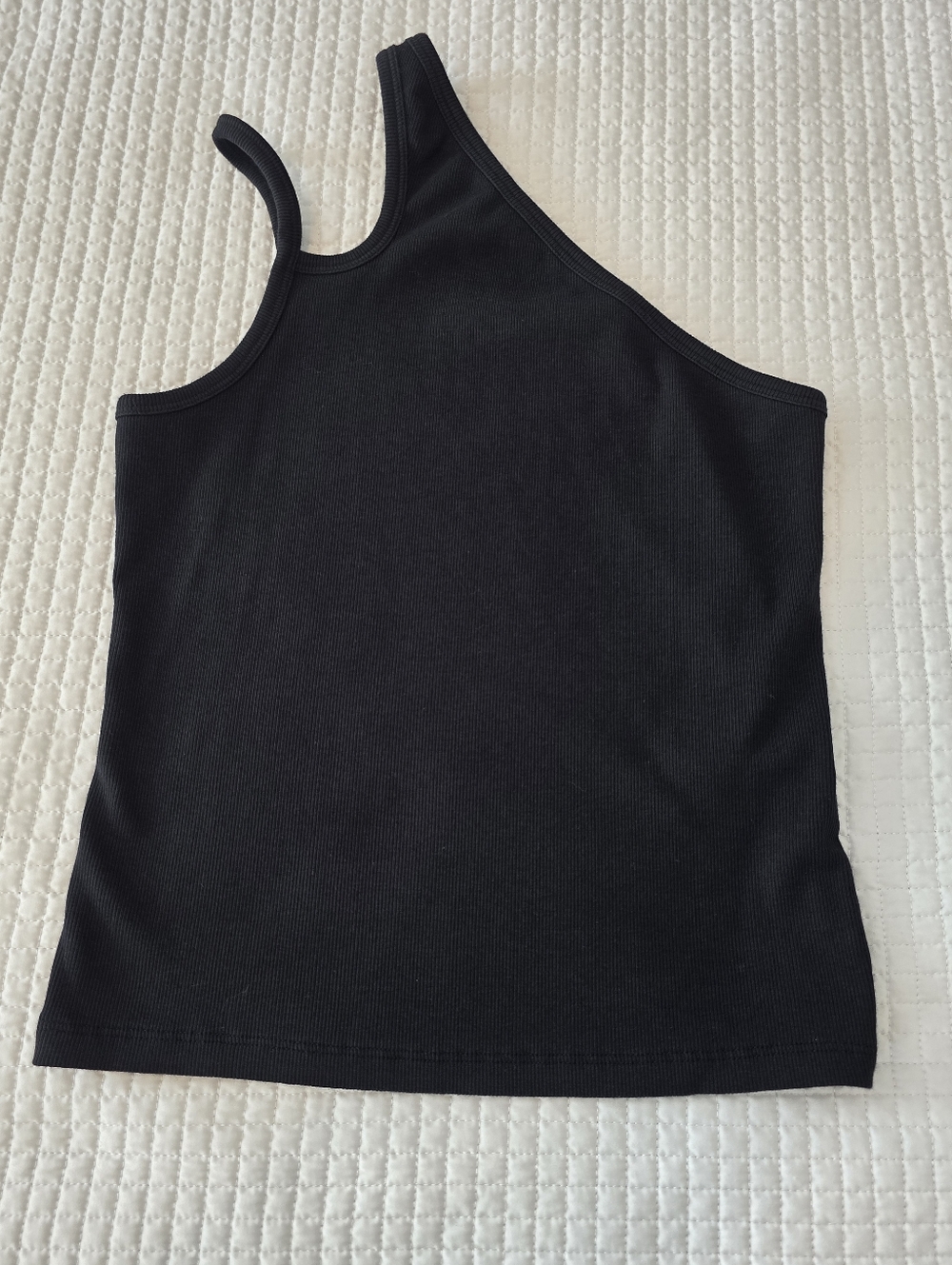 Rails Women's One-Shoulder Ribbed Tank Top - Black